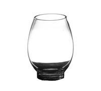 Decor Creative Fish Tank Aquarium Round Glass Small Goldfish Tank Living Room Egg-shaped Desktop Transparent Glass Fish Tank, 15×15×20cm Starter