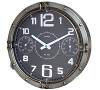 Decor Design Industrial Wall Clock Large 41cm Metal Repro Copper Pipe Aged Steel Finish Easy Read Clock Face Accurate Silent Quartz Movement Battery Lightweight 2kg For Simple Indoor Wall Mount