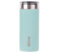 Décor Double Wall Stainless Steel Travel Mug - Keeps 4 Hours Hot - 12 Hours Cold - Car Cup Holder Compatible - Removable Screw Top Lid - 200ml Mint.