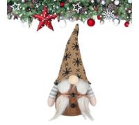 Décor En Plush Gnome De Noël - Nain Ultra Doux 25 cm Avec Flocon De Neige, Ornement Sans Visage Rudolph | Décoration D'Intérieur Mignonne Pour Maison, Table, Bureau, Collection Et Cadeau