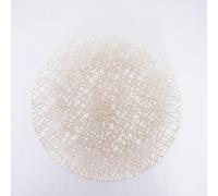 Decor Essentials Champagne Webbed Glass Charger Plate 0342 - Perfect for Weddings Events Tablescaping