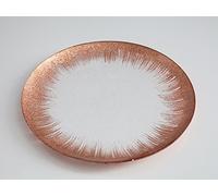 Decor Essentials Glass Charger Plate Christmas Tableware Wedding Plates Events Party Dinner (Copper Ombre)