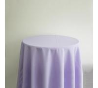 Decor Essentials Polyester Tablecloths, 170gsm, Stain-Resistant, Wrinkle-Resistant, 132cm Round, 120cm Round, 90x90cm (Light Lilac 120" Round)