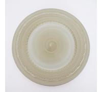 Decor Essentials Porcelain Embossed Charger Plates Pastel Themed Weddings for Easter Spring Dinner (Bone)