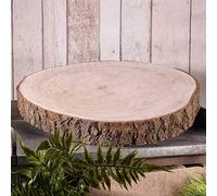 Decor Essentials Rustic Wood Slice Plate Wood Log Slab Cake Stand Wedding Decor Large (40cm - 47cm)