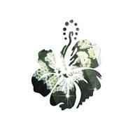 Decor - Floral Mirror Wall Stickers, Flowery Wall Decals For Interior Decoration, Silver