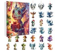 Decor for Christmas Ornaments 2025 Christmas Countdown Calendar Cute Acrylic Decoration Gifts Box For Family And Friend Indoor Festive Home or Party