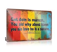 Decor For Man Cave Get There Is Rea Roze, You Ald Why Abou Love Bu Is A Surane. Tin Sign Funny Tin Signs Vintage Funny Sogns(30X40CM)