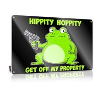 Decor For Man Cave Hippity Hoppity, Get Off My Property. Tin Sign Funny Tin Signs Vintage Funny Sogns(30X40CM)