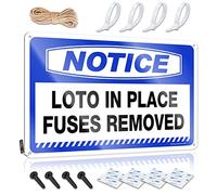 Decor For Man Cave History Teacher Decor Metal Tin Sign Halloween Decoration Caution Pre-drilled Tin | Notice Loto In Place Fuses Removed For Funny Mechanic Garage Wall Decor