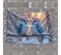 Decor for Man Cave Magical Night by The Lake with Flowers Tapestry Funny Room Decor Flags for Room Teen(100X150CM)