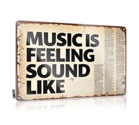 Decor For Man Cave Music Is Feeling Sound Like Tin Sign Funny Tin Signs Vintage Funny Sogns(30X40CM)