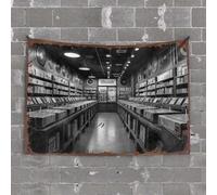 Decor for Man Cave Vintage Vinyl Heaven: A Nostalgic Look Inside an Antique Record S Tapestry Things for Boys Room Wall Decor Aesthetic(100X150CM)