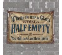 Decor for Man Cave Whethe The Glass is Half Full Or Empty, You Still Need Anoth Tapestry Things for Boys Room Wall Decor Aesthetic(100X150CM)