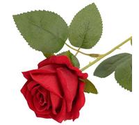 Decor for Touch Rose Home Single Texture Silk Flower Velvet Wedding - Garden Artificial 51 Cm Tall Realistic Stem Bright Red/Blue/Wine Red/Light Pink/Light Purple (6 Colors)(Blue)