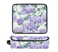 decor gift 2 in 1 Hair Tools Organizer with Heat Resistant Pad Large Capacity Hair Tool Organizer for Flat Iron Hot Tools and Haircare Accessories Bloom Flower Chrysanthemum Adventure Lavender Women