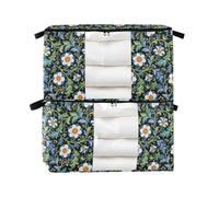 decor gift 2 Pack Bed Sheet Set Organizer Foldable William Morris Blue Flowers Closet Organizer Foldable Storage Shelves Storage Drawers S