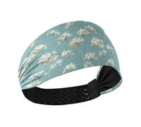 decor gift Agapanthus Almond Celeste Moisture Wicking thick headbands for women Elastic tennis sweatbands for hiking hiking hiking banda para la cabeza