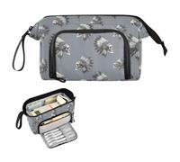 decor gift Americas Hawk Skulls Gray Pencil pouching Large Capacity Pencil Case Holder Portable for Boys College cartuchera escolar para ninas