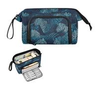 decor gift Americas zebras Blue and Black Pencil Bags Large Capacity Preppy School Supplies Portable for Adults Travel estuche de lapices para ninos