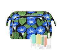 decor gift Bathroom Storage Bag Waterproof Victorian Style Glory Wildflower (longword) Women Coin Purse for Capacity Travel Cosmetic