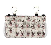 decor gift Bedside Storage Basket Organizer Burgundy Duiker Buffalo Plaid Daisy Christmas Easter Hanging Bedside Caddy for Dorm, Bunk, Loft, Hospital Bed organizador de botellas de agua