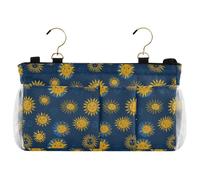 decor gift Bedside Table Caddy Funny African Sun Navy Blue Bed Hanging Bag for Home, College, Dorm, Bunk/Hospital Bed, Crib Bed Rails organizador de cama noche