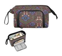 decor gift Bhutan Blue Poppy William Morris Pattern Large Pencil Case Large Capacity Hard Shell Pencil Case with Zipper for Teen Girls Preppy School lapiceras para lapices