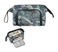 decor gift Blue and Gray Chinese Jade Dragon School Pencil Case Large Capacity Cute School Supply Multifunctional for Man Supply lapicera para adolescentes