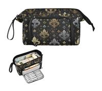 decor gift Carnival Fleur-de-lis Gold and Black School Pencil Case Large Capacity Big Pencil Cases Lightweight for Nurse Kindergarten bolsa para lapices escolares nina
