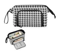 decor gift Classical Black White Houndstooth Pencil Pen Case Large Capacity Preppy School Supplies Multifunctional for Teen Girls Kindergarten estuches para lapices de ninos