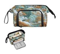 decor gift Colorful Chinese Jade Pine Tree Pencil Pen Case Large Capacity Slot Pencil Case with Compartment for Teen Kindergarten bulto para lapices