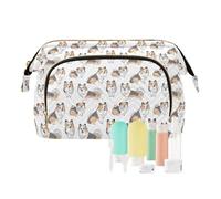 decor gift Cosmetic Bag For Purse Waterproof Cream Dog Pattern (longword) Change Purse for Makeup Brushes
