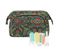 decor gift Cosmetic Bag Makeup Lightweight Vivid Paisley Bloom Lush Botanical Women's Coin Change Purse for Essentials For Women para maquillaje