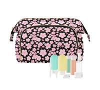 decor gift Cosmetic Travel Bags For Women Essentials Pink Japanese Zephyr Cherry Blossoms (longword) Women's Coin Purse for Card Cases Money Organizers