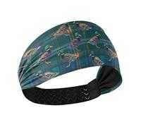 decor gift Crazy Plaid Mallard Duck Green Cooling soft headbands for women Elastic head bandanas for women for Daily use Daily use Daily use diademas para el cabello