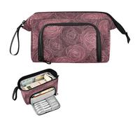 decor gift Elegant Purple Lines Roses Pencil Case Large Capacity Artist Pencil Case with Compartment for College Student College lapiceras para lapices