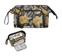 decor gift Embroidery Gold and Silver Flower Pattern School Pencil Case Large Capacity Organized Pencil Case Multifunctional for Adults College porta lapices para escuela