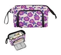 decor gift England Tudor Rose Purple Pen Case Large Capacity Box Pencil Case with Zipper for Kids High School Supplies bolsas para lapices