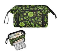 decor gift Flower Fluorescent Green Carnival Pencil Bag Large Capacity Case Pencil Holder Portable for Girls Back to School Supplies lapiceras para lapices