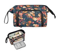 decor gift Flower Navy Blue Pencil Case Large Capacity Cool Pencil Cases Multifunctional for College Student College lapiceros para mujer
