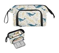 decor gift Funny African Whale Willow Pencil Pen Case Large Capacity Slot Pencil Case with Compartment for Teen Boys School Must Haves estuche para lapices para adolescentes