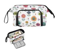 decor gift Funny Creatures Wildflower White Pencil Box Large Capacity Cute School Supply Portable for Teen Preppy School Supplies cartuchera para lapices