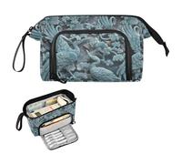 decor gift Gray and Blue Chinese Jade Flamingo School Pencil Case Large Capacity Hard Pencil Case Portable for Man Back to School Supplies lapicera para ninas