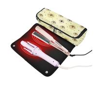 decor gift Hair Tool Travel Bag Evil Eye Magic Boho Witch Gold | Large Hair Straigheners Travel Case with Heat Resistant Mat for Flat Irons, Straighteners, Curling Irons Trave Case for