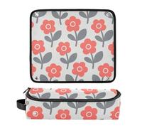 decor gift Hair Tool Travel Bag with Heat Resistant Pad Double-Layer Travel Carrying Case for Curling Iron Straightener Flat Hair Dryer Red Gray Flower Handdraw Trave Case for Women que necesito