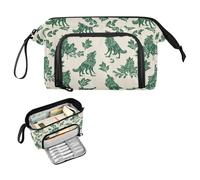 decor gift Hand-drawn Design Wolf Soft Green Pencil Bag Large Capacity Pen Case Cosmetic Multifunctional for Adolescentes Back to School Supplies estuches para lapices de ninos