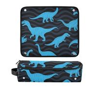 decor gift Hot Hair Tools Travel Bag with Iron Mat Large Capacity Hair Tool Organizer for Flat Irons, Straighteners, Curling Irons Animal Dinosaur Fluorescence Blue Black Travel Essentials for Women