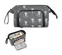 decor gift Indian Crazy Buffalo Skulls Pen Case Large Capacity Slot Pencil Case Portable for Student Preppy School Supplies estuche para lapices nina