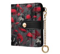 decor gift Ladies Bifold Wallet Crazy Beast Wolverine Shroom Gray Convenient PU Leather Wallet With Card Slots for Women Girls